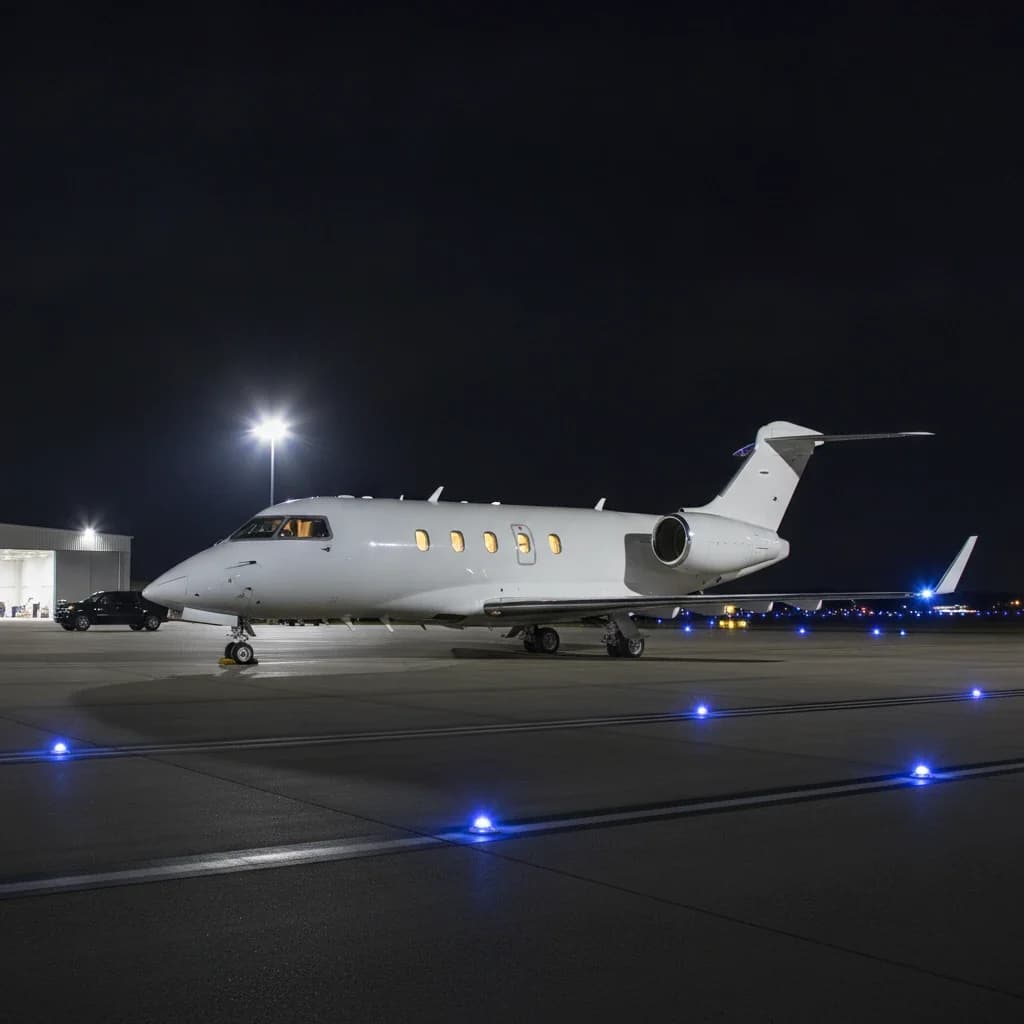 Bombardier Challenger 605, Night