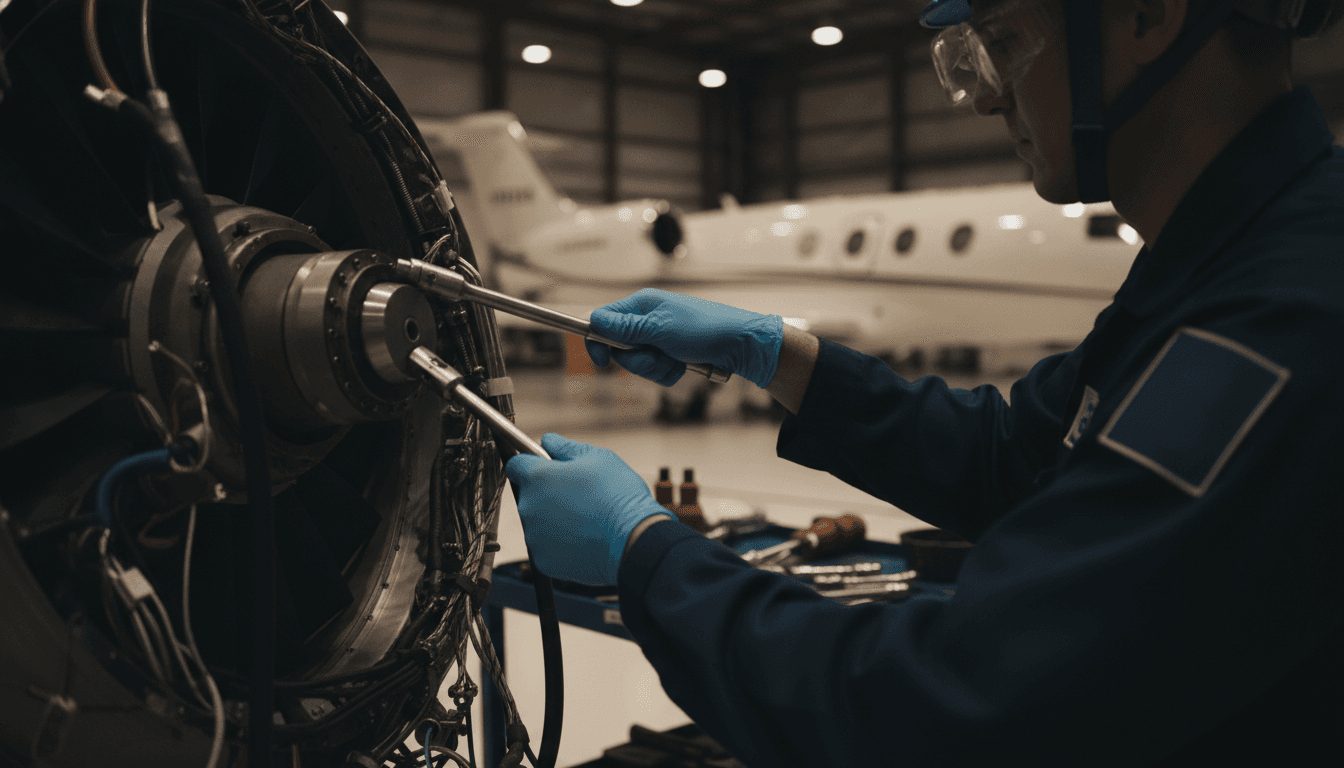 Private jet and luxury car inside an aircraft hangar