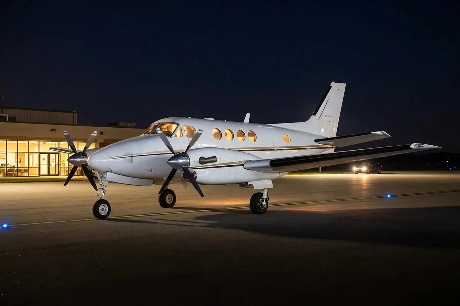 Beechcraft King Air C90, Night